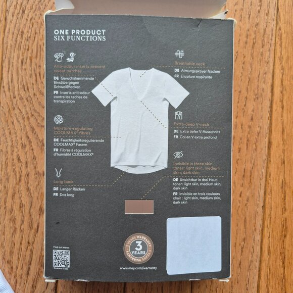 mey myfunctional The undershirt V-Neck Series Dry Cotton Functional White - Picture 6 of 12